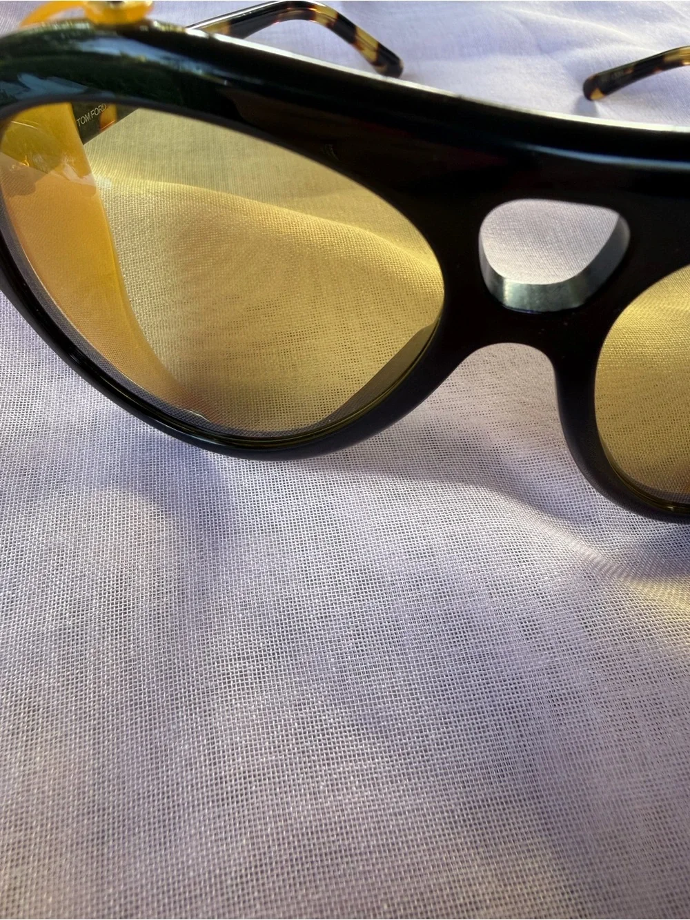 Tom Ford Neughman Black and Yellow Tortoiseshell Sunglasses